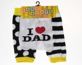 日本BABY SPATS BB I LOVE DAD字樣 打底短褲仔 (SIZE:80-100)