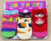 日本品牌Party Party可愛3件裝襪仔 (7-9cm 及 10-12cm)