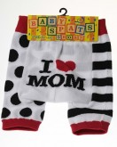 日本BABY SPATS BB I LOVE MOM字樣 打底短褲仔 (SIZE:80-100)